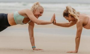 Surf and fitness holiday packages in newquay, Cornwall with pro surfer, sued coach and celebrity personal trainer Tehillah McGuinness